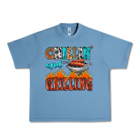 Pebble Blue chillin and grilling Urban Heavy Tee - MaliasSmallBusiness