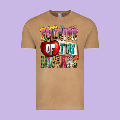 Educator Of Tiny Humans Vintage Tee Designed By Nancycooperartshop