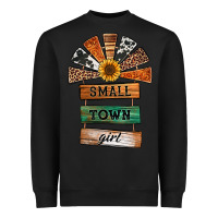 Black small town girl western windmill wooden boards Heavyweight Sweatshirt - Jasminsmagicworld