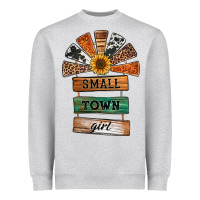 Heather Grey small town girl western windmill wooden boards Heavyweight Sweatshirt - Jasminsmagicworld