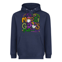 Navy it's mardi gras y'all gnomes Heavyweight Hoodie - OliviaCreatesArt