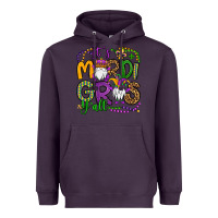 Plum it's mardi gras y'all gnomes Heavyweight Hoodie - OliviaCreatesArt