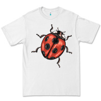 White ladybug Premium Tee - BarkalooDesign