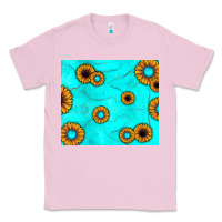 Bubblegum Pink turquoise gemstone sunflower Classic Tee - JahusDesignShop