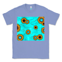 Colony Blue turquoise gemstone sunflower Classic Tee - JahusDesignShop