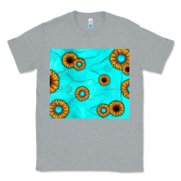 Heather Grey turquoise gemstone sunflower Classic Tee - JahusDesignShop