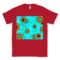 Red turquoise gemstone sunflower Classic Tee - JahusDesignShop