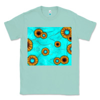 Seafoam turquoise gemstone sunflower Classic Tee - JahusDesignShop
