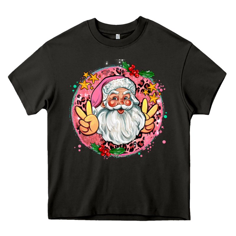 Merry Christmas Peace Santa Heavy Core Tee by AdoDesignShop | Teevron