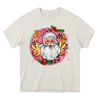 Cream merry christmas peace santa Heavy Core Tee - AdoDesignShop
