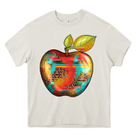 Cream leopard turquoise glitter serape Heavy Core Tee - Artiststas