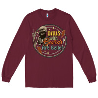 Burgundy dads with beards are better Long Sleeve Tee - Artiststas
