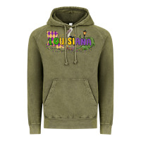 Vintage Olive louisiana mardi gras Vintage Hoodie - MaliasSmallBusiness