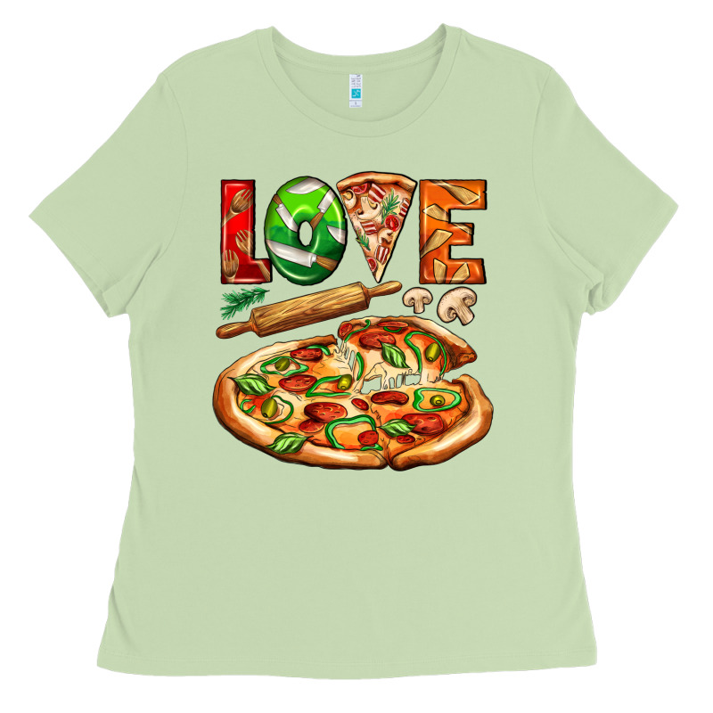 Love Pizza Ladies Tee by AdoDesignShop | Teevron