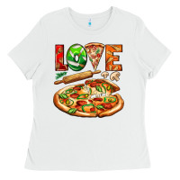 White love pizza Ladies Tee - AdoDesignShop