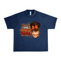 Navy one thankful mama Urban Heavy Tee - MaliasSmallBusiness