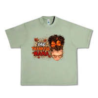 Oil Green one thankful mama Urban Heavy Tee - MaliasSmallBusiness