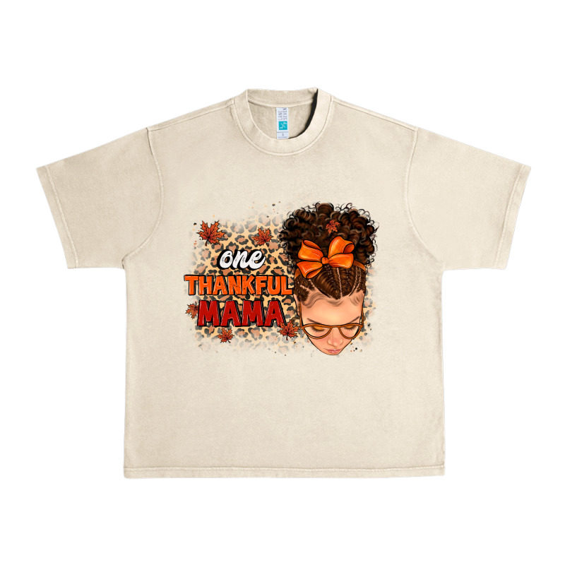 One Thankful Mama Urban Heavy Tee by MaliasSmallBusiness | Teevron