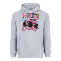 Heather Grey heart crusher olivia Heavyweight Hoodie - OliviaCreatesArt