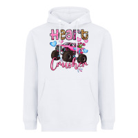 White heart crusher olivia Heavyweight Hoodie - OliviaCreatesArt