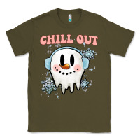 Army Green chill out christmas snowman Classic Tee - MaliasSmallBusiness