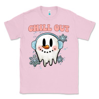 Bubblegum Pink chill out christmas snowman Classic Tee - MaliasSmallBusiness