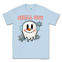 Dusty Blue chill out christmas snowman Classic Tee - MaliasSmallBusiness