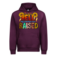Mauve Wine The Only Hell My Momma Ever Urban Hoodie - CowhideDigitalArt