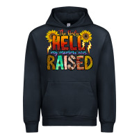Navy The Only Hell My Momma Ever Urban Hoodie - CowhideDigitalArt