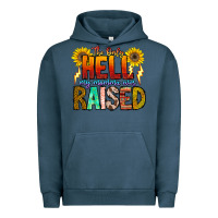 Pigment Midnight Navy The Only Hell My Momma Ever Urban Hoodie - CowhideDigitalArt