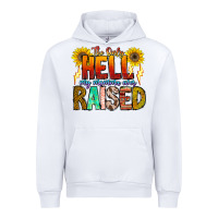 White The Only Hell My Momma Ever Urban Hoodie - CowhideDigitalArt