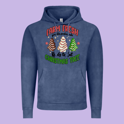 Farm Fresh Christmas Tree Vintage Hoodie Designed By Maliassmallbusiness