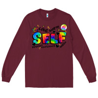 Burgundy self love tie dye Long Sleeve Tee - Artiststas