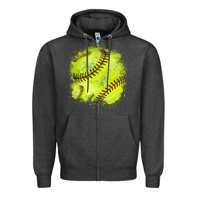 Softball Background Zipper Hoodie by HowdyJamesFarm | Teevron