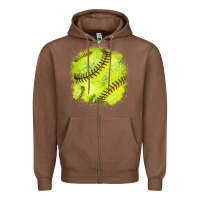 Chestnut Softball background Zipper Hoodie - HowdyJamesFarm