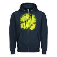 Navy Softball background Zipper Hoodie - HowdyJamesFarm