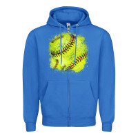 True Royal Softball background Zipper Hoodie - HowdyJamesFarm
