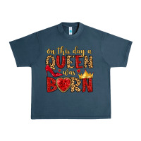 Midnight Navy on this day a queen was born Urban Heavy Tee - MaliasSmallBusiness