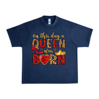Navy on this day a queen was born Urban Heavy Tee - MaliasSmallBusiness