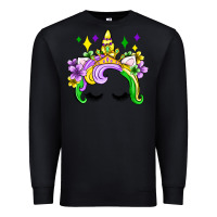 Black unicorn mardi gras olivia Premium Sweatshirt - OliviaCreatesArt