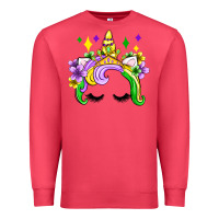 Cardinal unicorn mardi gras olivia Premium Sweatshirt - OliviaCreatesArt