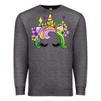 Charcoal Heather unicorn mardi gras olivia Premium Sweatshirt - OliviaCreatesArt