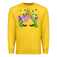 Lemon unicorn mardi gras olivia Premium Sweatshirt - OliviaCreatesArt