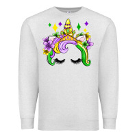 Oatmeal Heather unicorn mardi gras olivia Premium Sweatshirt - OliviaCreatesArt