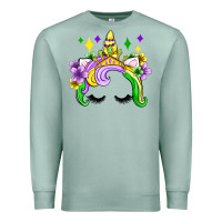 Seafoam unicorn mardi gras olivia Premium Sweatshirt - OliviaCreatesArt