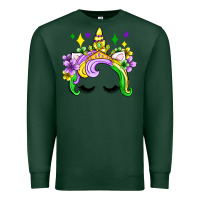 Sports Green unicorn mardi gras olivia Premium Sweatshirt - OliviaCreatesArt