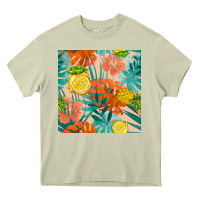 Mossy pineapple and lemon seamless pattern Heavy Core Tee - BundleAndBundleShop
