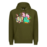 Army Green Easter heart Easter Day Premium Hoodie - CowGirlArtShop