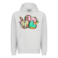 Dove Grey Easter heart Easter Day Premium Hoodie - CowGirlArtShop