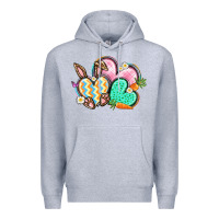 Heather Grey Easter heart Easter Day Premium Hoodie - CowGirlArtShop